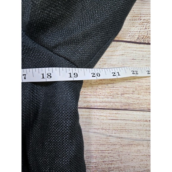 Eileen Fisher Linen Womens Black 3/4 Sleeve Pockets Open Front Blazer Size Small - Picture 7 of 10